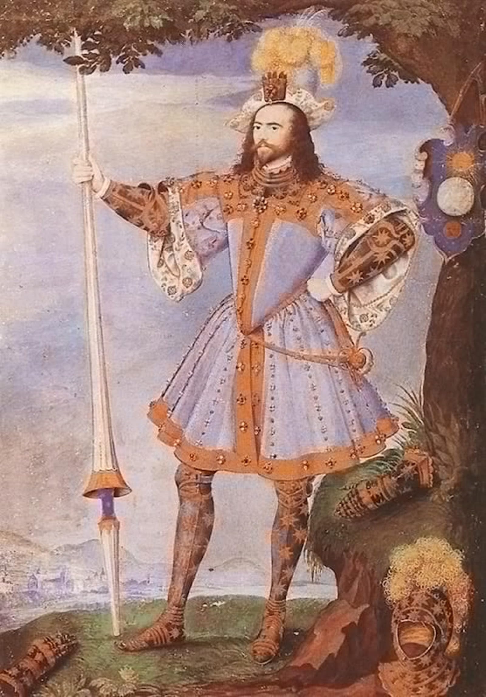 SERENDIPITP Vintage Picture Print on Canvas Wall Art Poster Portrait of George Earl of Cumberland Nicholas Hilliard Artwork Print Poster for Wall Decor 60x90cm