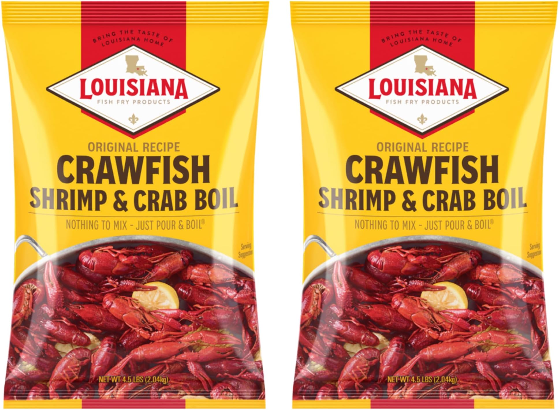 Crawfish, Shrimp & Crab Boil Seasoning - Spicy & Delicious Seafood Powder Complete Seasoning - Low Salt Cajun Seasoning (4.5 Pound (Pack of 2))