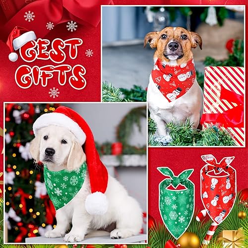 Miniatura 6 de Xuniea 14 bandanas de Navidad para perro, bandana para mascotas, bufanda para perros pequeños, medianos y grandes, accesorios para disfraz de fiesta