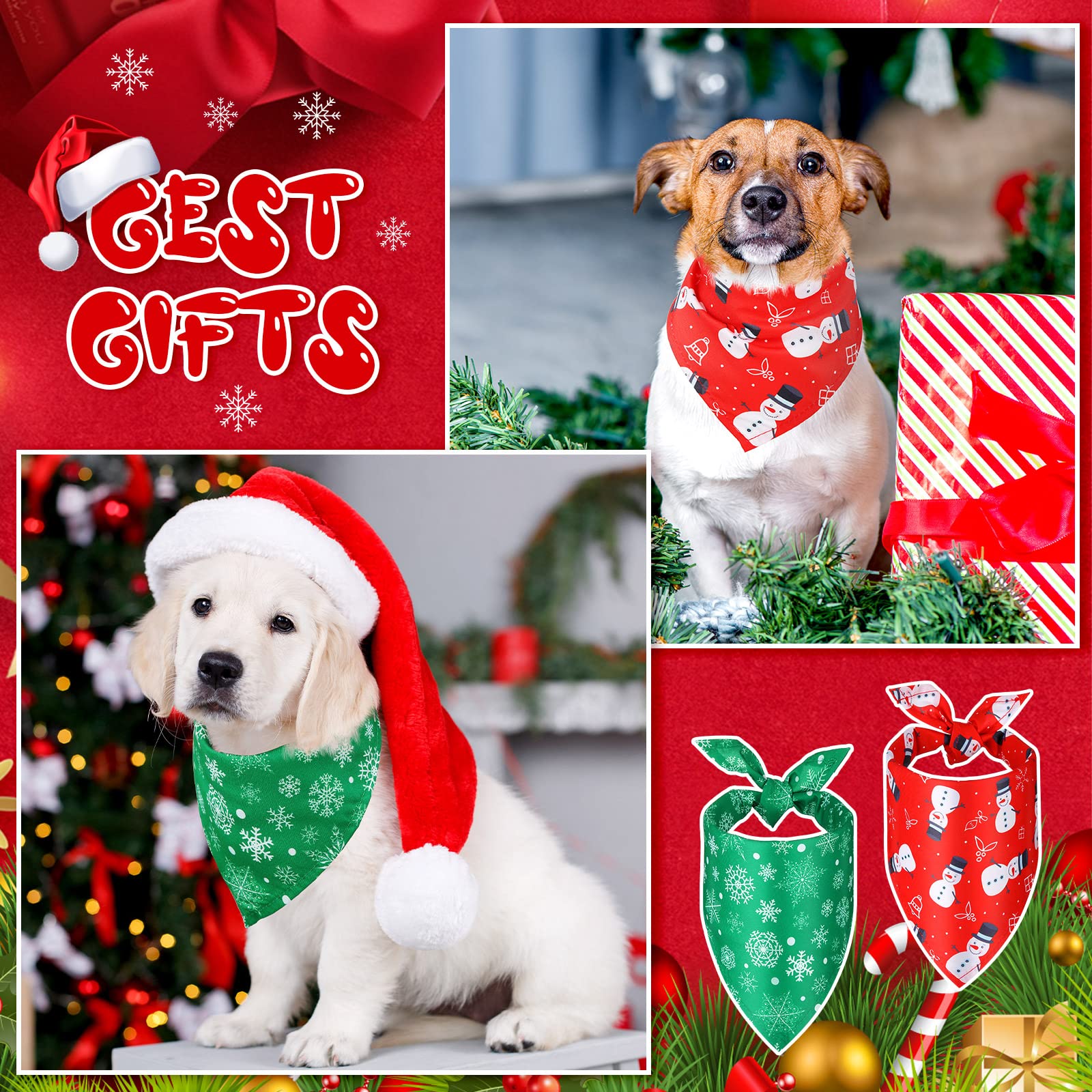 STMK Hundehalstuch-Set – 6 Stück Für Halloween, Thanksgiving & Weihnachten | Für Kleine Bis Große Hunde | Aus Weichem Baumwollstoff