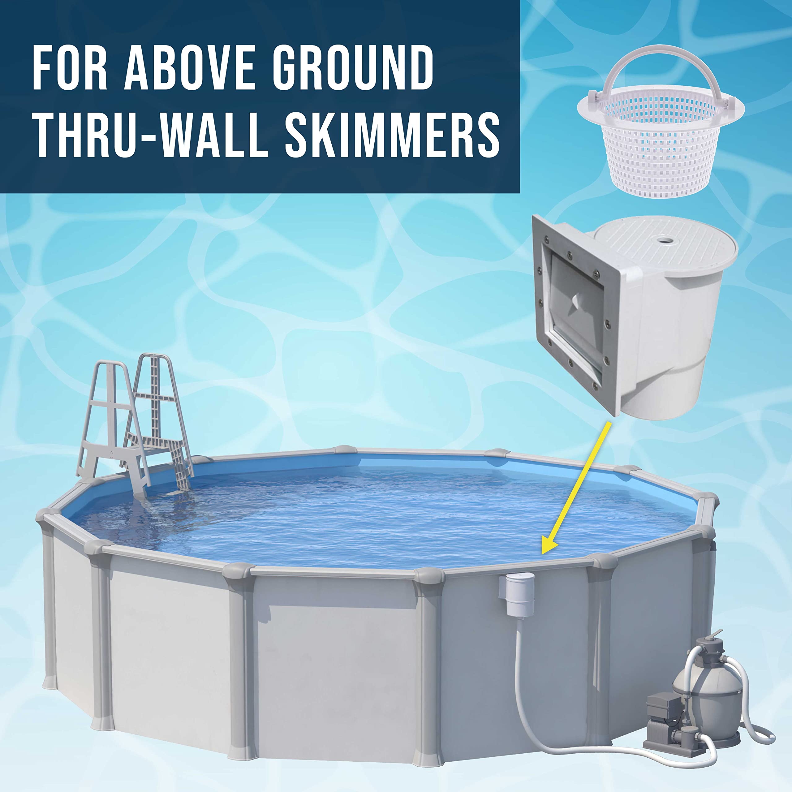  U.S. Pool Supply Above Ground Pool Thru-Wall Skimmer