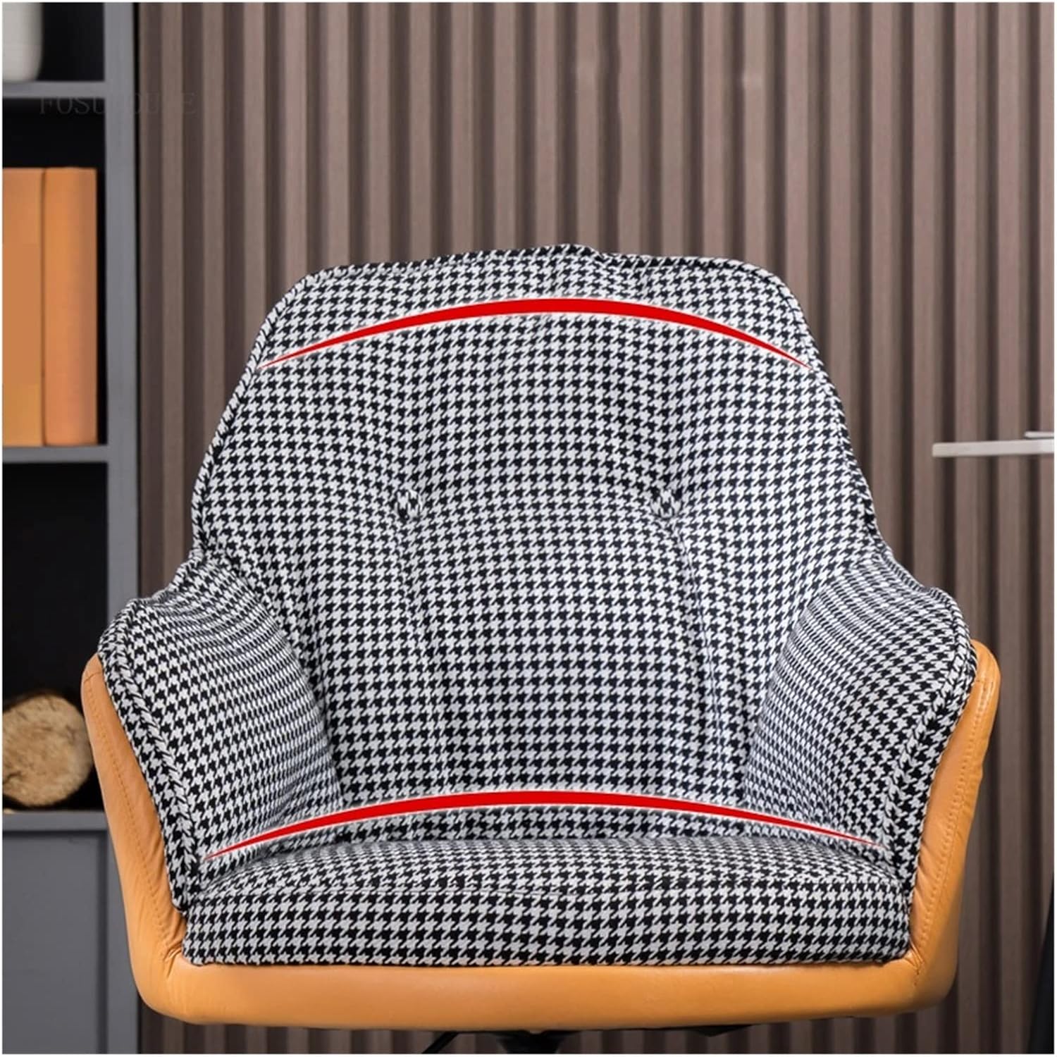 Adjustable Office Computer Chair with Armrest Office Chairs Modern Furniture Home Comfortable Armchair Backrest Chair Computer(Houndstooth Blue)