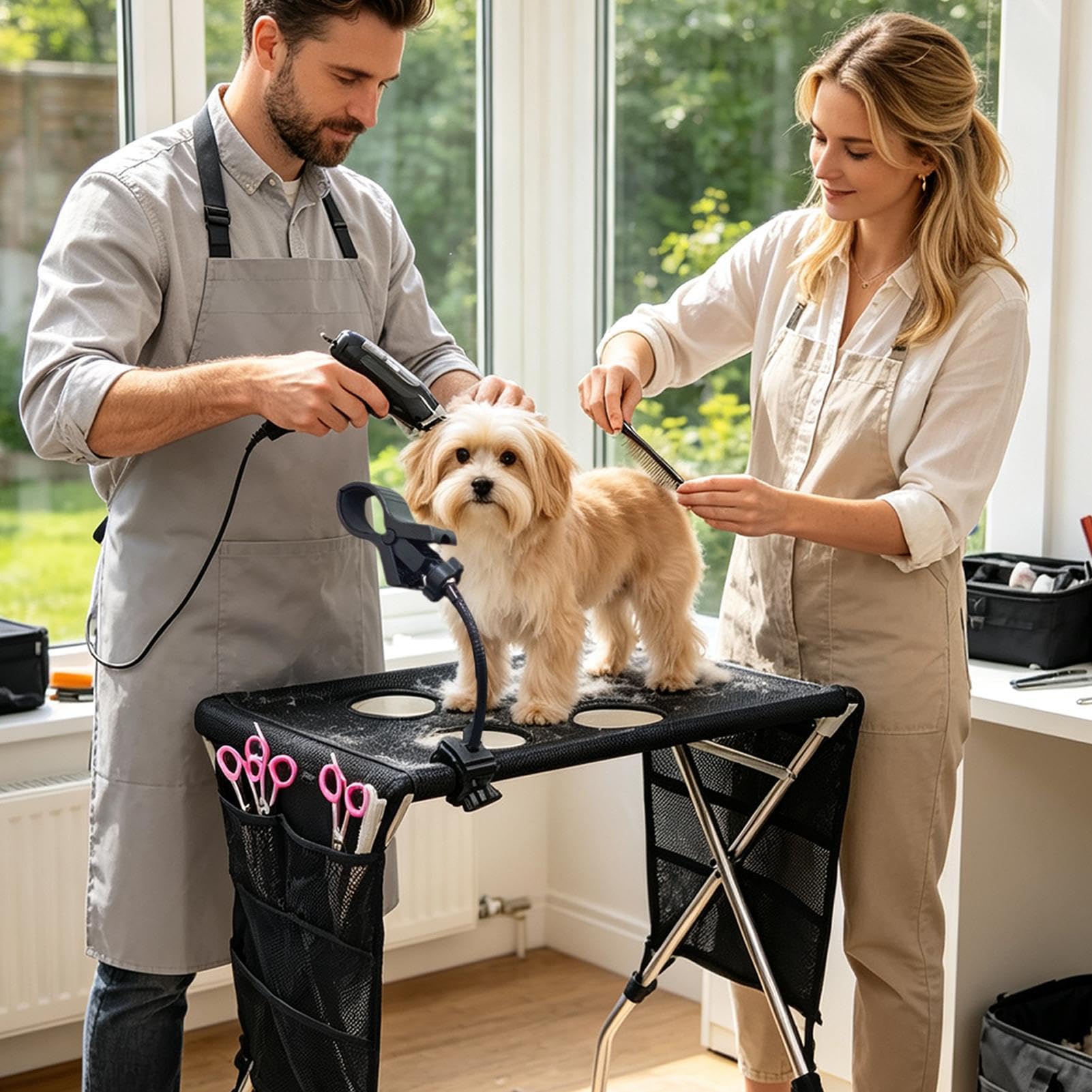 Tavolo Toelettatura Cani E Gatti Supporto Bagno Pieghevole In Rete | Amaca per Toelettatura Cani Per Bagno Doccia Casa Cura Taglio Capelli Unghie Lavaggio Pulizia