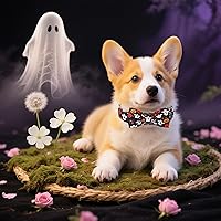 Vista 41 de Maca Bates Fall Maple Leaf Dog Collar with Sailor Bow Tie for Extra Small Girl,Boy,Autumn Foliage Puppy Collars with Bowtie Breakaway Adjustable