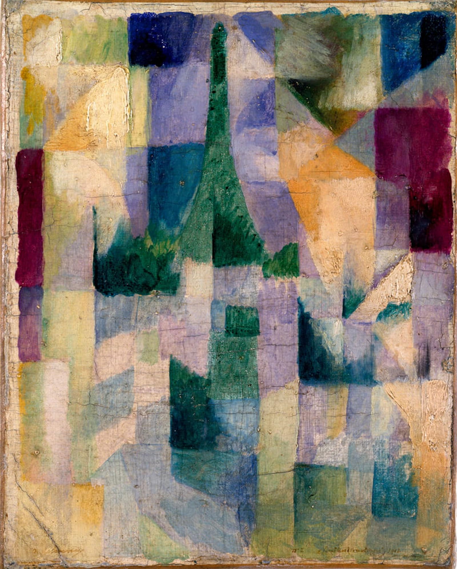 ARTXLXXBN Famous Painting Canvas Artwork Graffiti Print Simultaneous Windows by Robert Delaunay Portrait Canvas Image for Home Decor 60x90cm