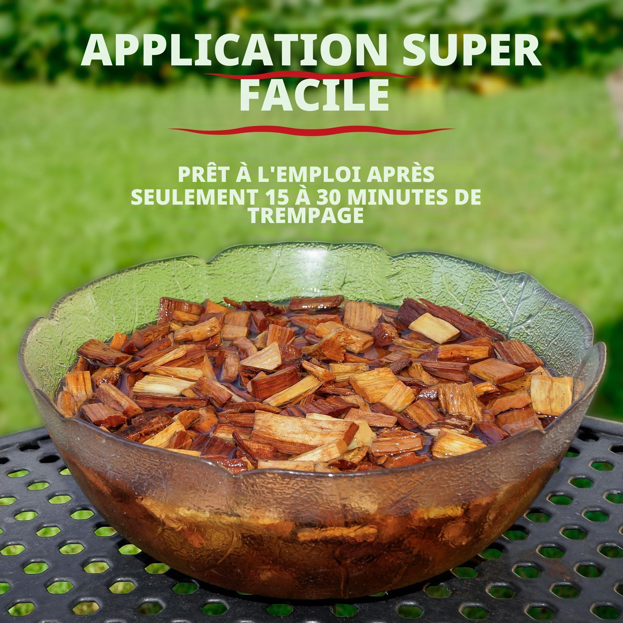 Ensemble de 4 paquets de copeaux de fumage de haute qualité – Copeaux de bois naturels en pomme, hêtre, cerise et chêne – Parfait pour fumoir, gril et barbecue – 100% pure qualité de 750