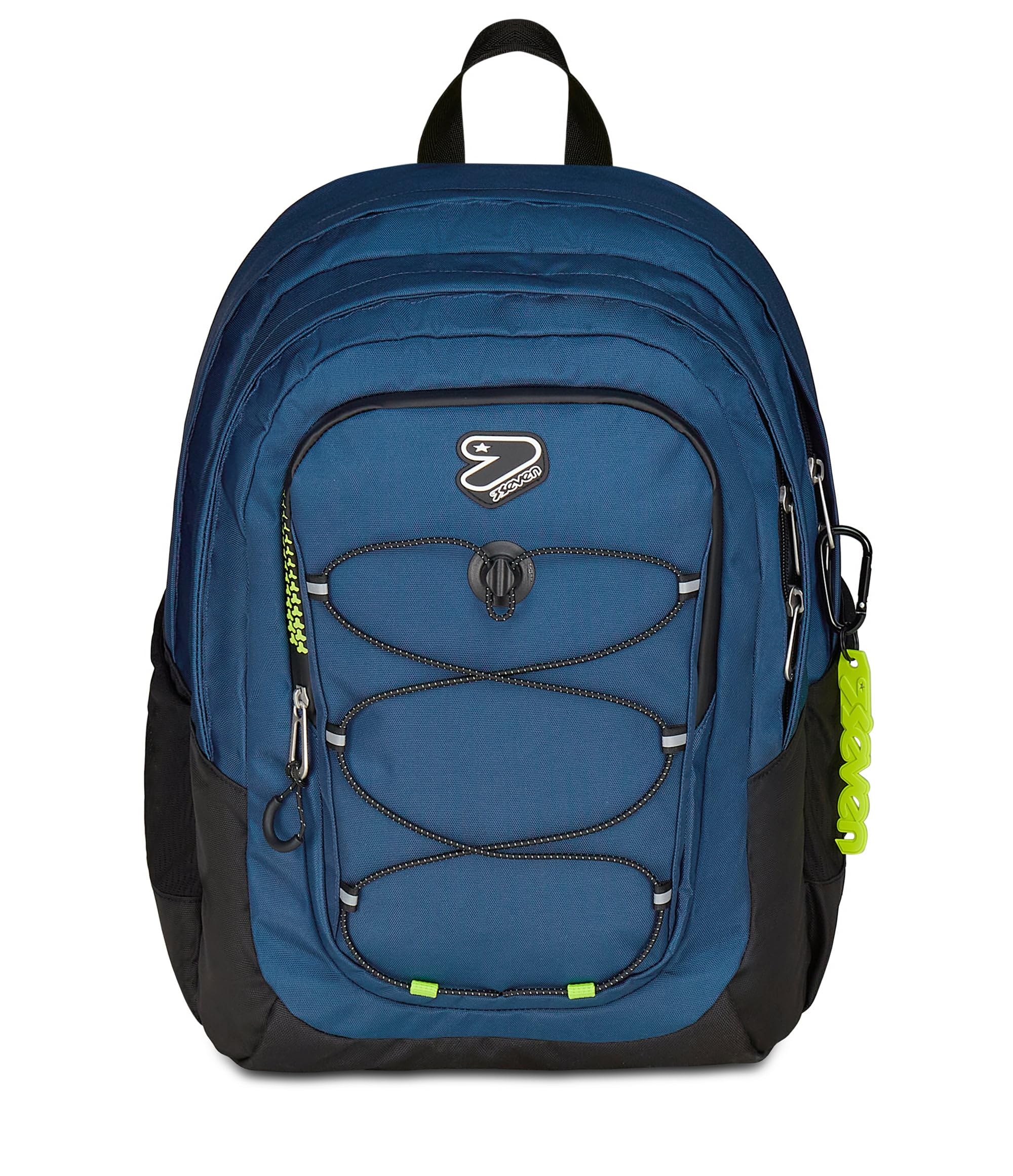 Seven Zaino Scuola Tech Line, Blu, Doppio Scomparto, 29 L, Scuola Media e Superiore, Zaino Ragazza e Zaino Ragazzo