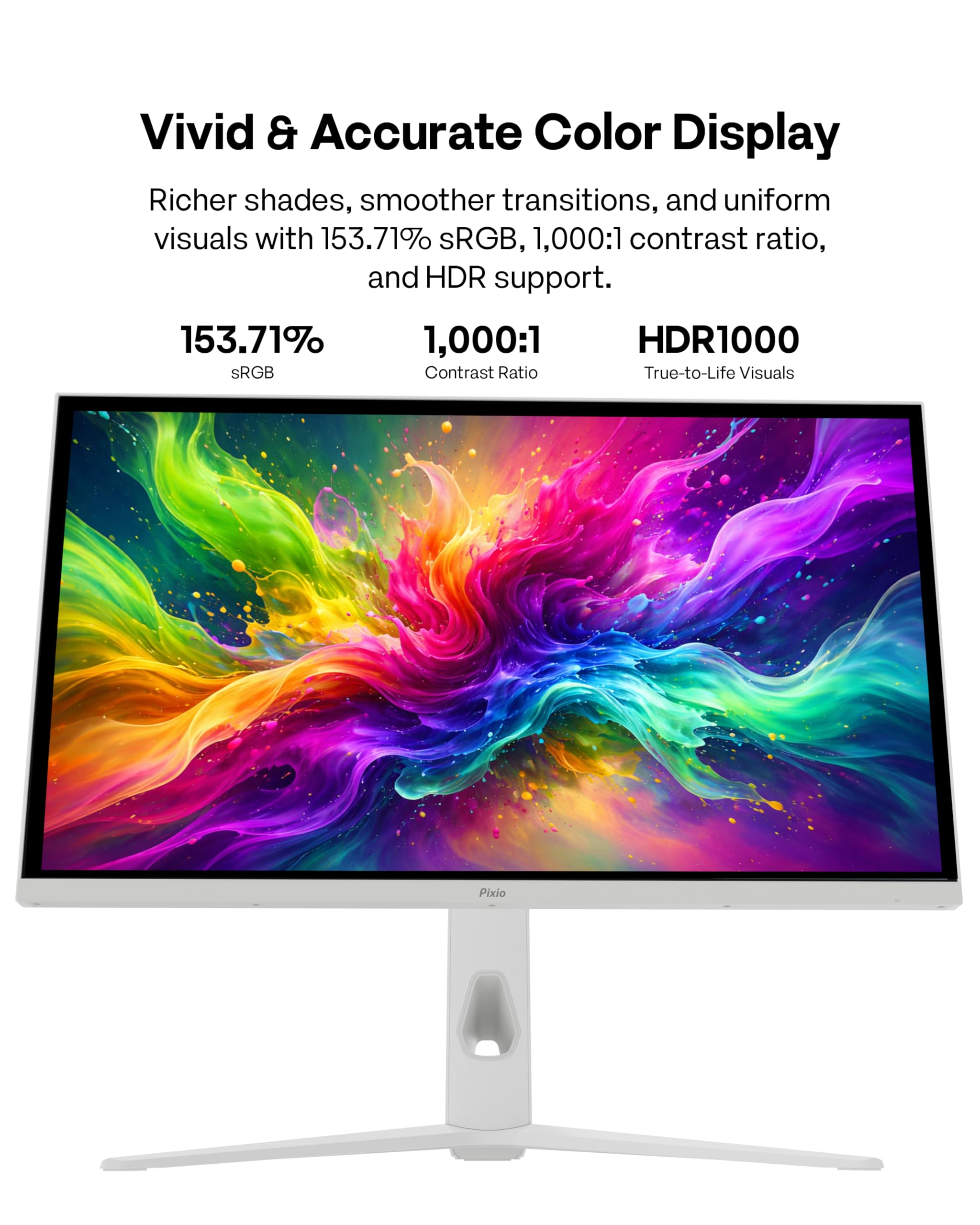Amazon.com: Pixio PX27UM Mini LED White 27 inch Dual Mode UHD 4K