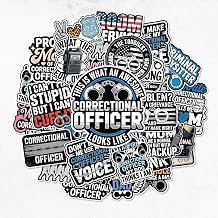 32 PCS Correction Officer Stickers Funny Correctional Officers Sticker Waterproof Vinyl Decals for Helmet,Water Bottle, Laptop
