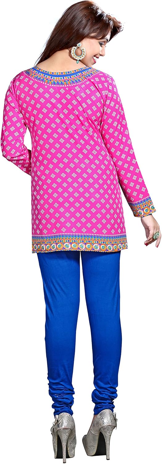Maple Clothing Indian Tunic Kurti Top Women's Printed Short Kurta India Clothing - Image 4