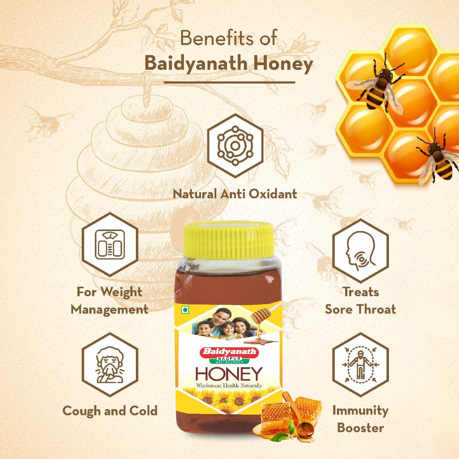 Buy Now Baidyanath Asli Ayurved Honey 500G (Pack Of 2) | Natural Imm... 2 Buy Now Baidyanath Asli Ayurved Honey 500G (Pack Of 2) | Natural Imm...