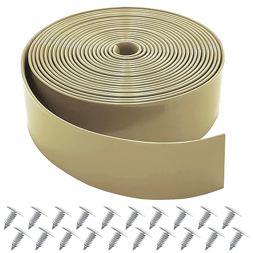 Lumpro Vinyl Straps for Patio Chair Repair Kit 2'' Wide 20 Ft Long Replacement Straps + 40 Free Rivets for Outdoor Lawn Furniture Chaise Lounge Repair (Driftwood)