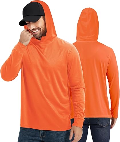 Miniatura 5 de ProtectX Sudadera ligera de manga larga con protección solar de alta visibilidad, UPF 50+ de secado rápido, camisa SPF UV, ropa activa