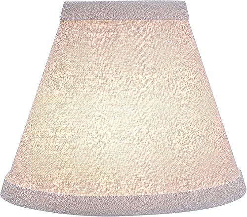 Miniatura 5 de Aspen Creative 32119-2A - Juego de pantallas de lámpara con clip con forma de imperio pequeño (paquete de 2), diseño de transición en blanco roto, 6