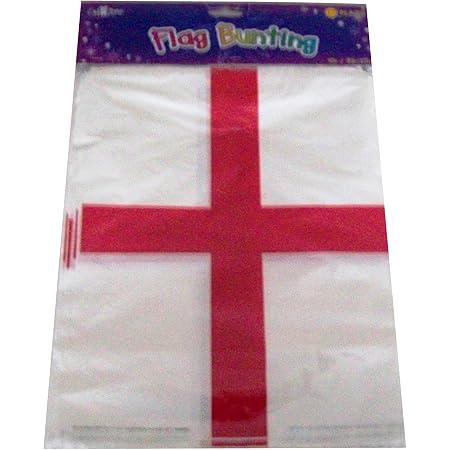 England St Georges Day Flag Bunting Banner 20 Flags 10M - 32 feet Long ...