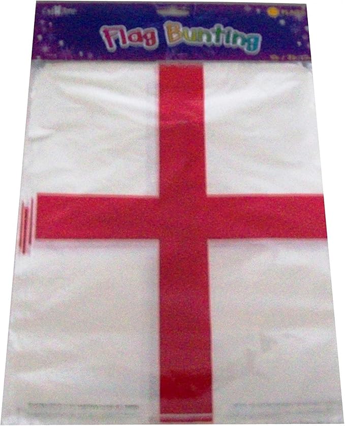 WedDecor 5 Bandierine Per Auto San Giorgio 45x30cm, Con Clip E Asta, Decorazione Auto Per Eventi Sportivi E Mondiali