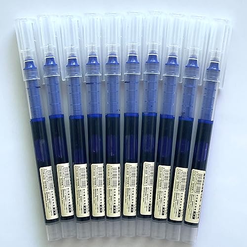 sencoo Paquete de 10 bolígrafos azules de punta extrafina de tinta líquida, de secado rápido, para estudiantes en casa, oficina, escuela