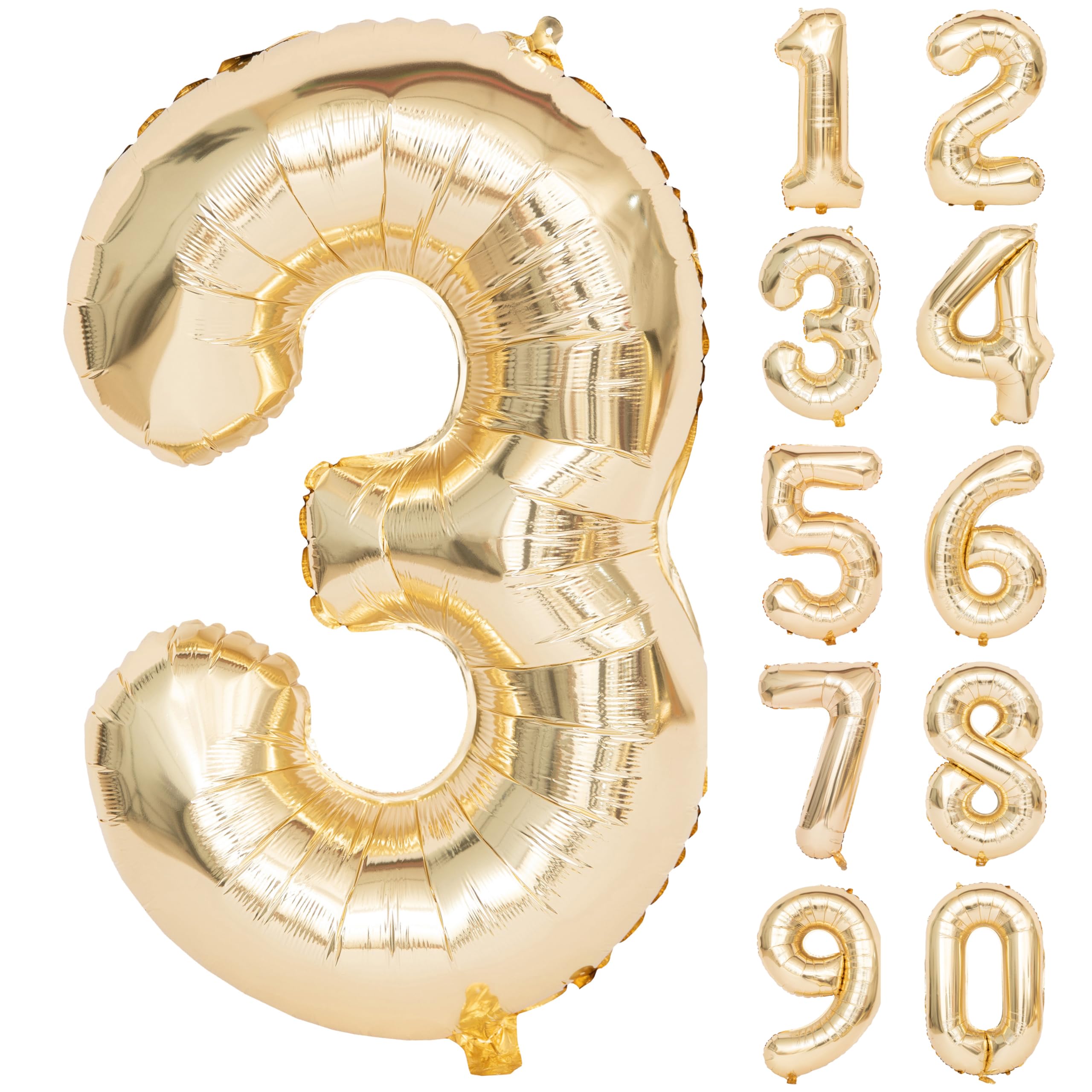 40 "Light Gold number 1 Balloon White Gold Giant birthday balloon Helium Champagne gold number balloons baby shower happy birthday decorations Valentine's Day wedding Digital 1 — view 164