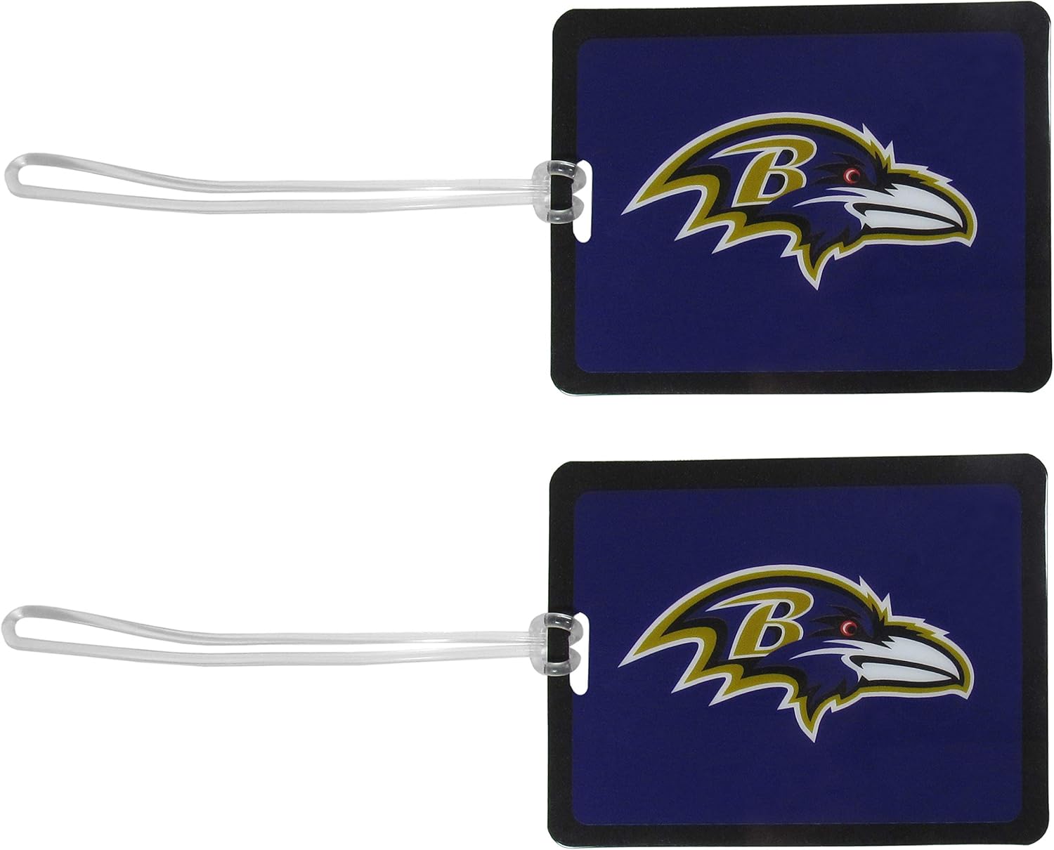 NFL Baltimore Ravens Vinyl Luggage Tag, 2pk, Purple