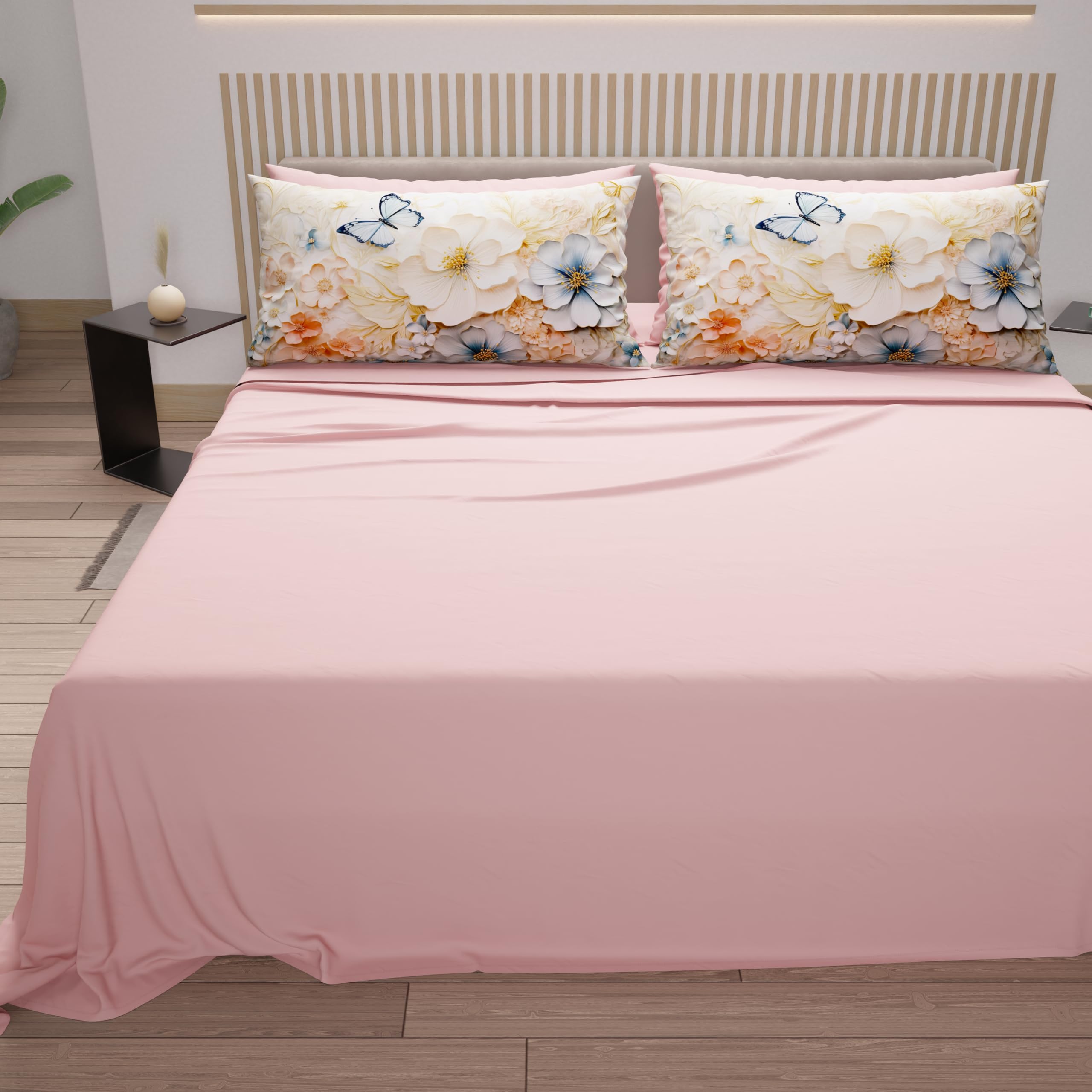 PETTI Artigiani Italiani - Cotton Sheets with Pillowcases in Digital Print, Double Bed Sheet, Mariposa Set, 100% Made in Italy - Image 4
