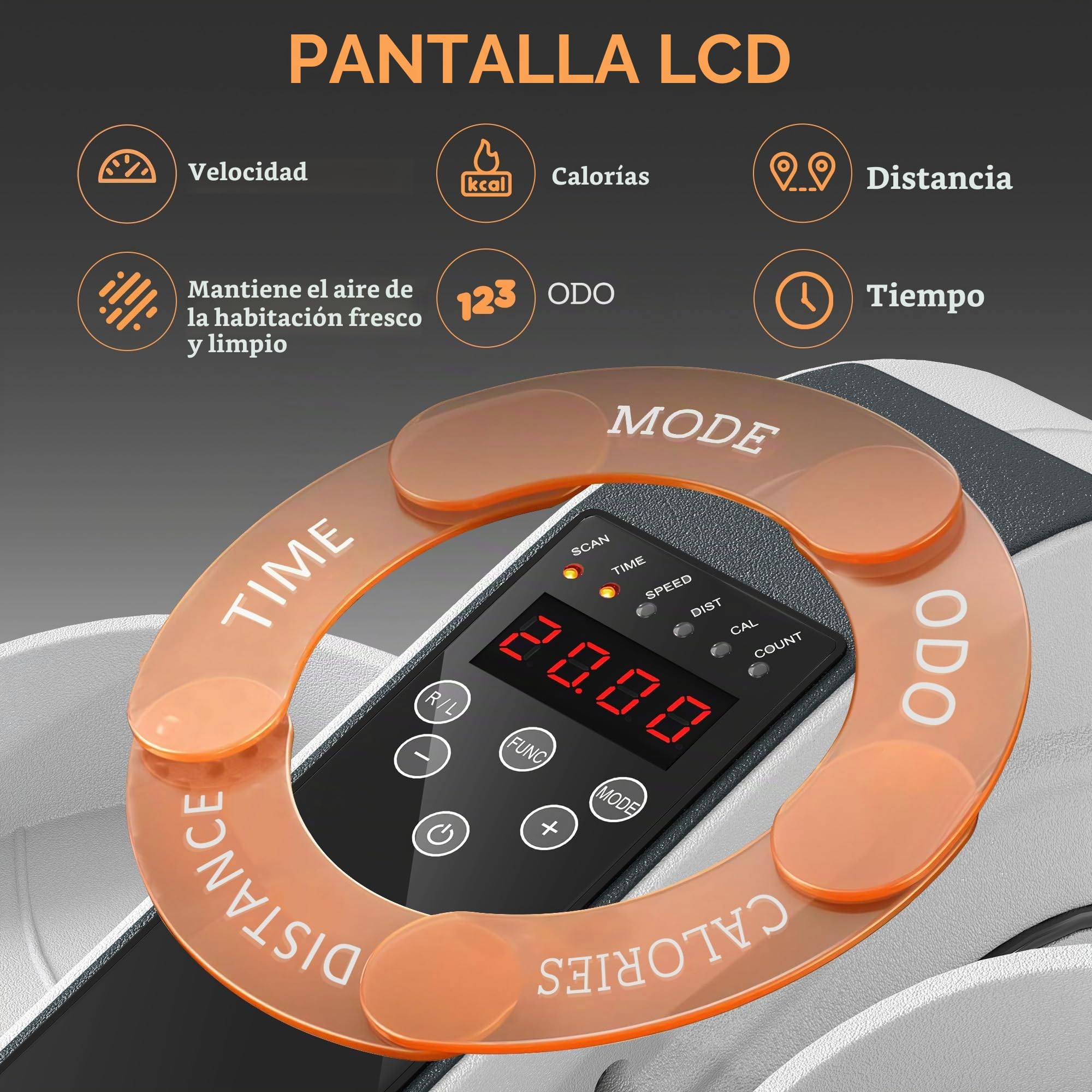 SPORTNOW Mini Entrenador elíptico bajo la Mesa Mini Cross Trainer para en casa Entrenador elíptico de piernas con Velocidad de 10 Pasos, Monitor LCD, Mando a Distancia, para la Oficina, Personas
