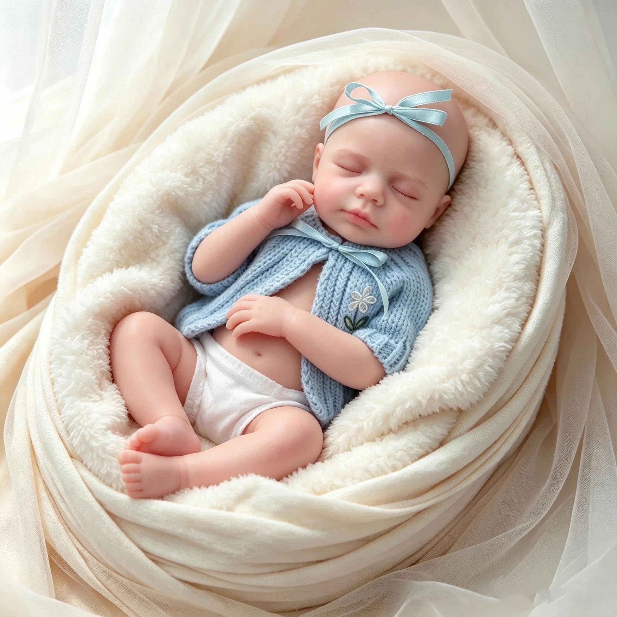 Anano Reborn Silicona Cuerpo Completo 30Cm Muñeca Reborn Silicona Bebe Niña