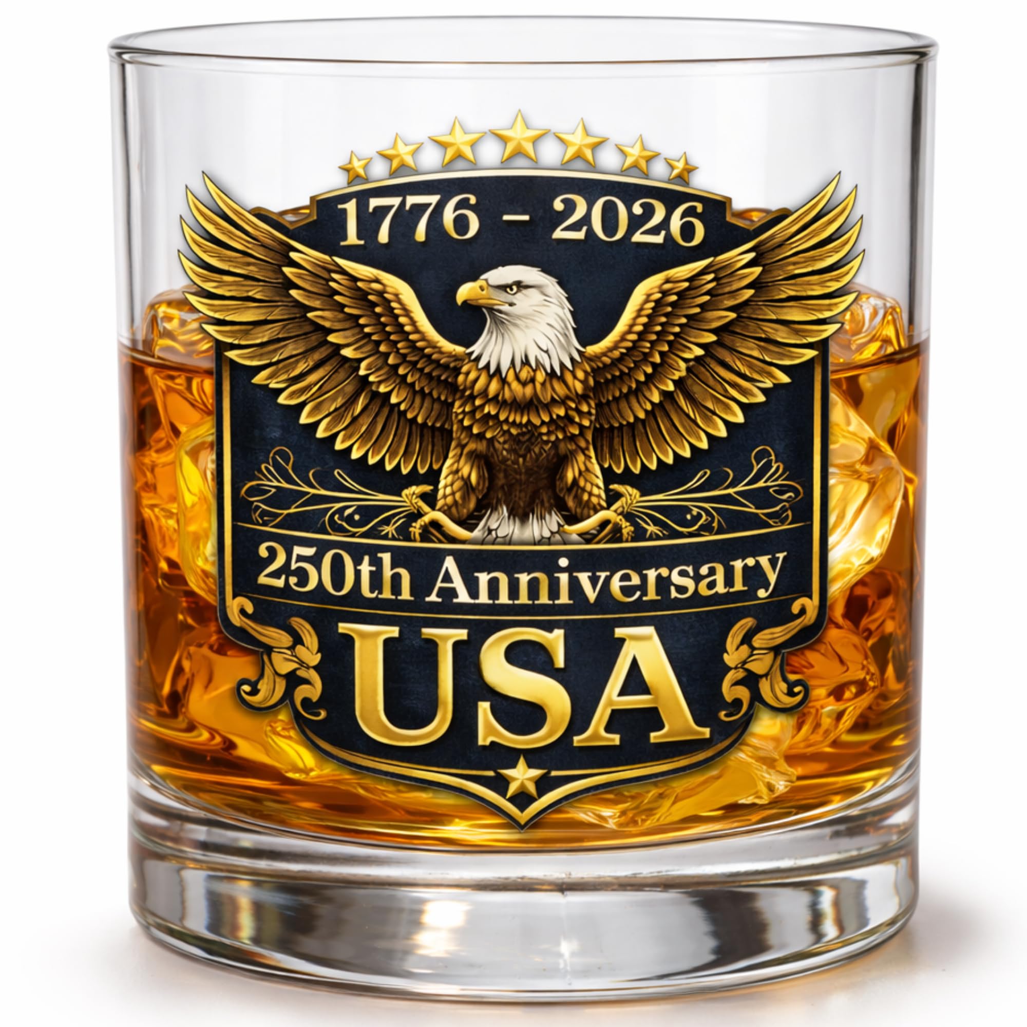 Amazon.com: 1776-2026 USA 250th Anniversary Whiskey Glass