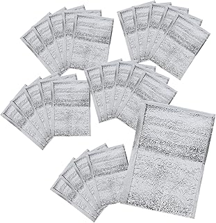 MaT store 保冷袋 保冷バッグ ミニ 保冷ポーチ 保冷ジェル保存袋 小さめ アルミ袋 ランチバッグ 保冷 使い捨て 保温袋 25枚セット (15×20cm)