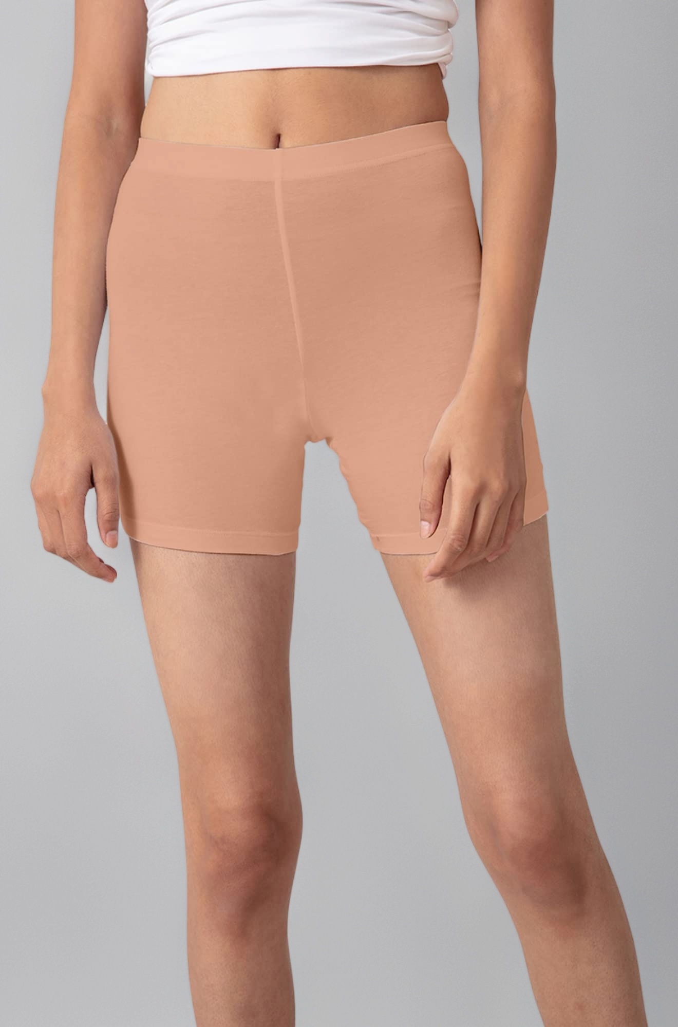 (NYP083 Cotton Stretchable Cycling Shorts for Women | High Waist Shorties with Full Coverage & Concealed Waistband | Ideal for Casual wear & Sports