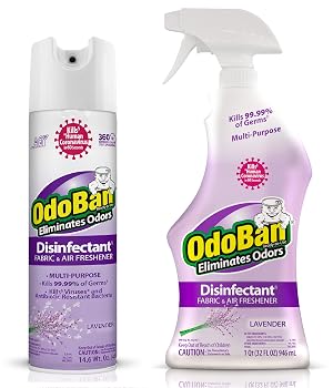 OdoBan Ready-to-Use Disinfectant and Harsh Aroma Eliminator Cleaner and Fabric Air Freshener Set of 2 14 6 Ounce