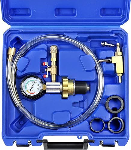 Kit de herramientas de recarga de vacío de refrigerante para radiador automotriz, sistema de refrigeración del motor, purga y llenado al vacío,