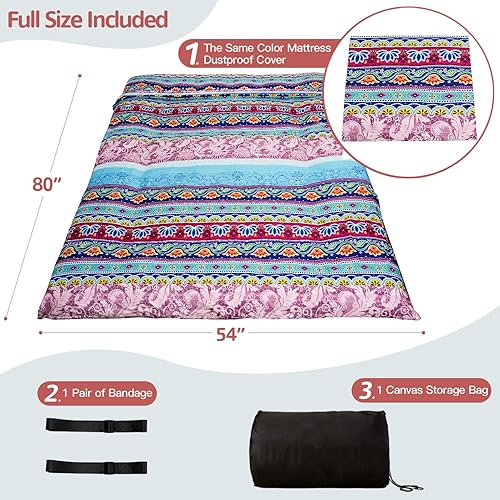 Miniatura 506 de Colchón futón japonés gris de triángulo, tapete de tatami para piso, portátil para acampar, dormir, para niños, plegable, enrollable, tamaño