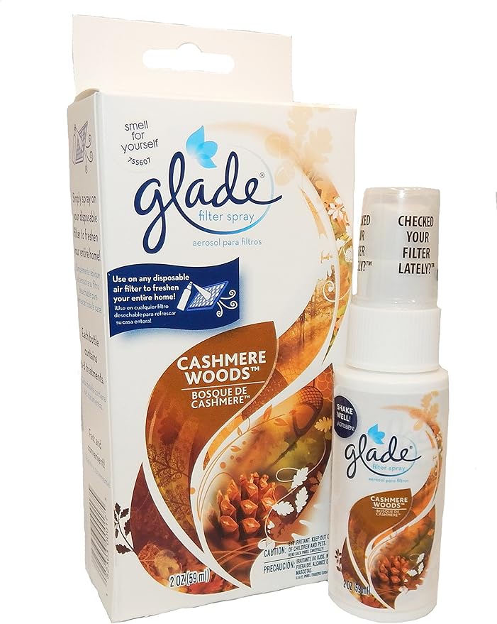 Glade Scented Air Filter Spray, Cashmere Woods, 2 oz, FSCM
