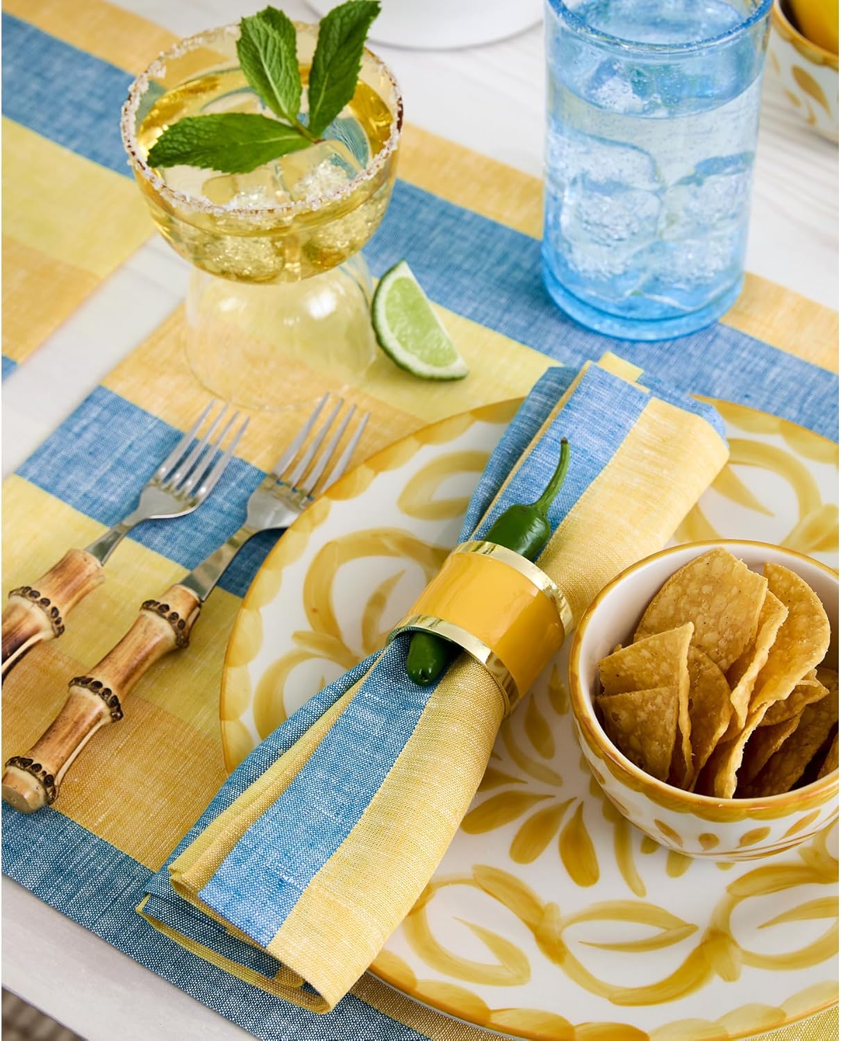 Solino Home Linen Cloth Napkins Set of 4-100% Pure Linen Bright Summer Stripe Dinner Napkins 20 x 20 Inch for Spring, Easter - Cabana Stripe, Handcrafted and Machine Washable