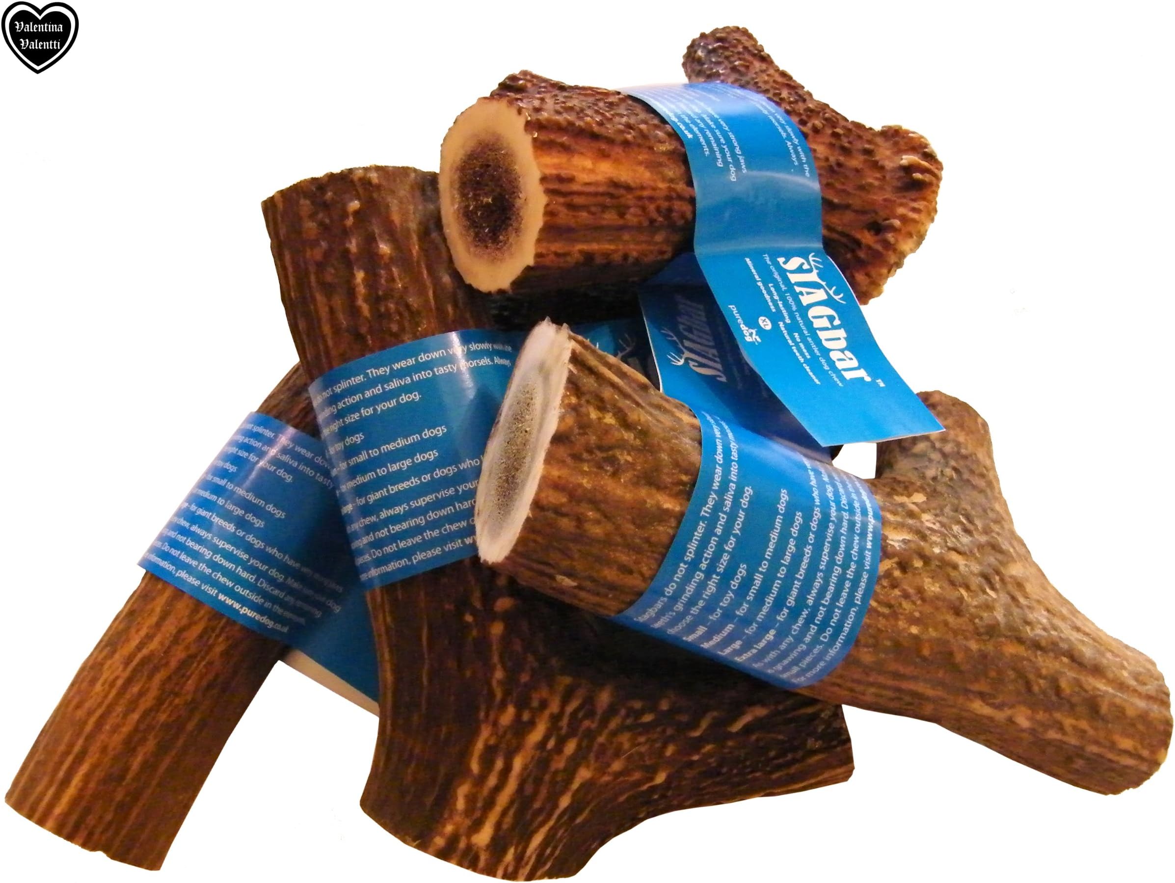 The Original, 100% natural, Stagbar Antler Dog Puppy Chew JUMBO SIZE STAGBAR
