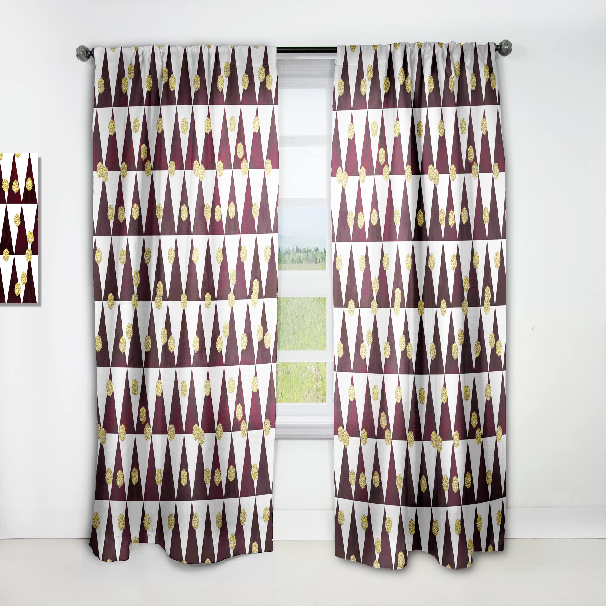 Rideaux modernistes DesignQ dorés pour créer un salon cosy