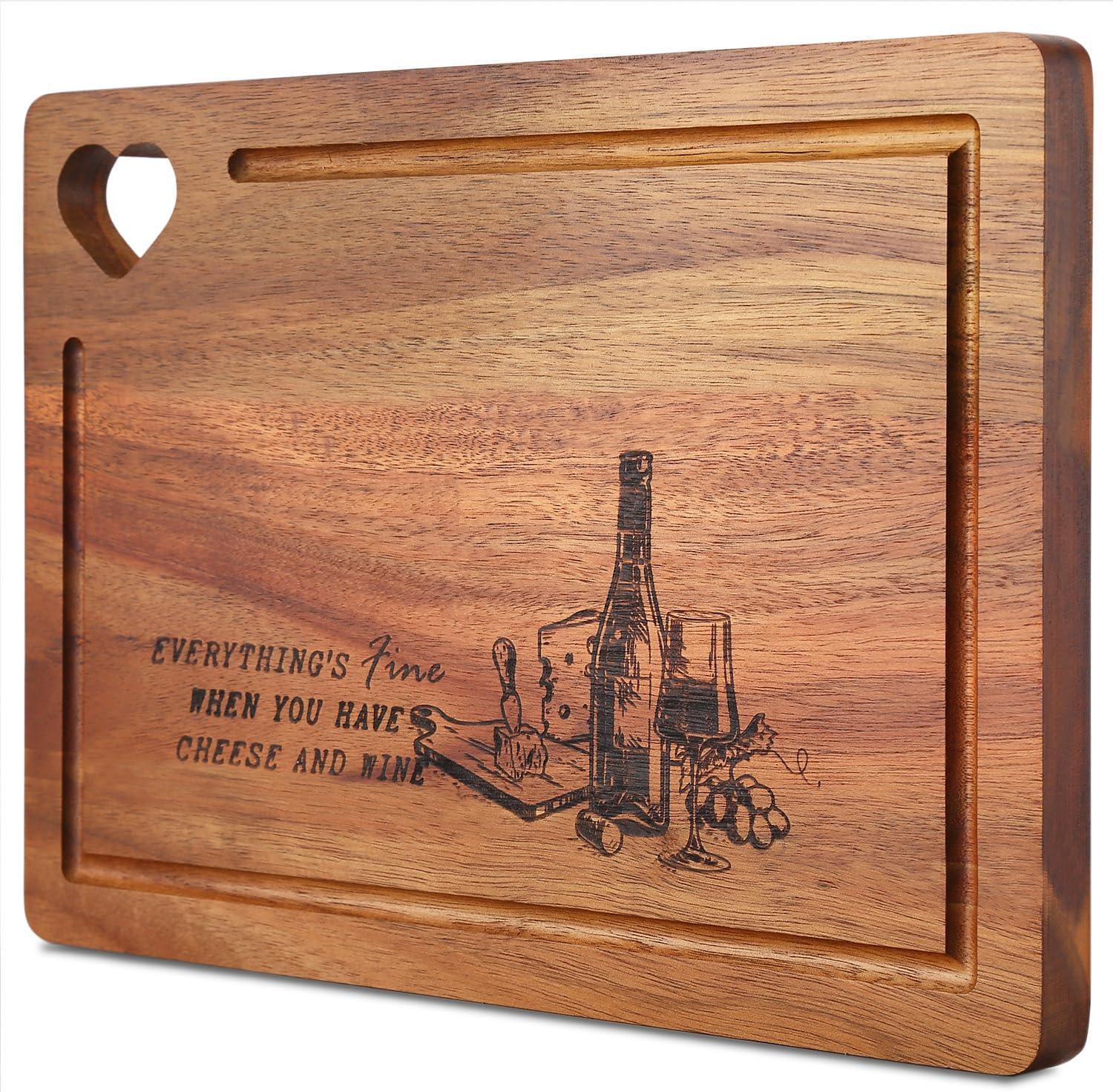 Funny Charcuterie Board, Reversible Kitchen Cutting Board for Entertaining and Meal Prep, Decorative Wood Cheese Board, Mother's Day Christmas Perfect Housewarming Gift XCB11