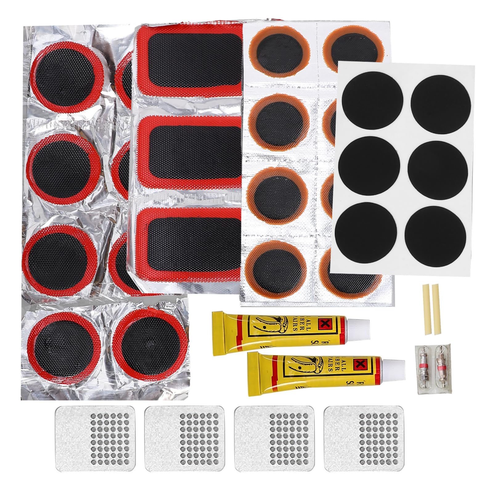 Abaodam Self-Adhesive Bike Tire Repair Patch Kit 24pc Set for Bicycle Tire Repair Easy to Use Patch Kit