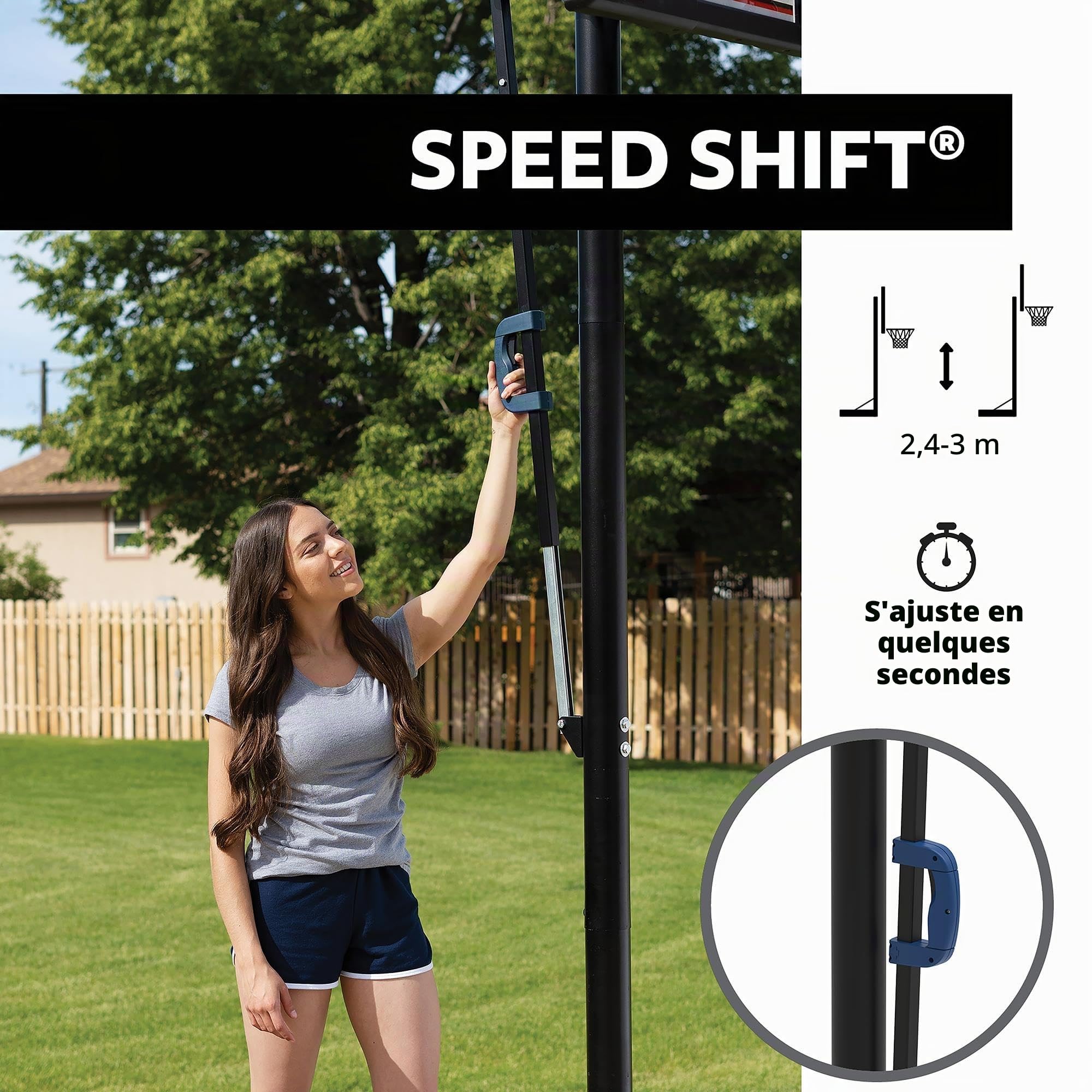 Lifetime - Panier de Basketball sur Pied avec Base Board-121.9 cm Ajustable