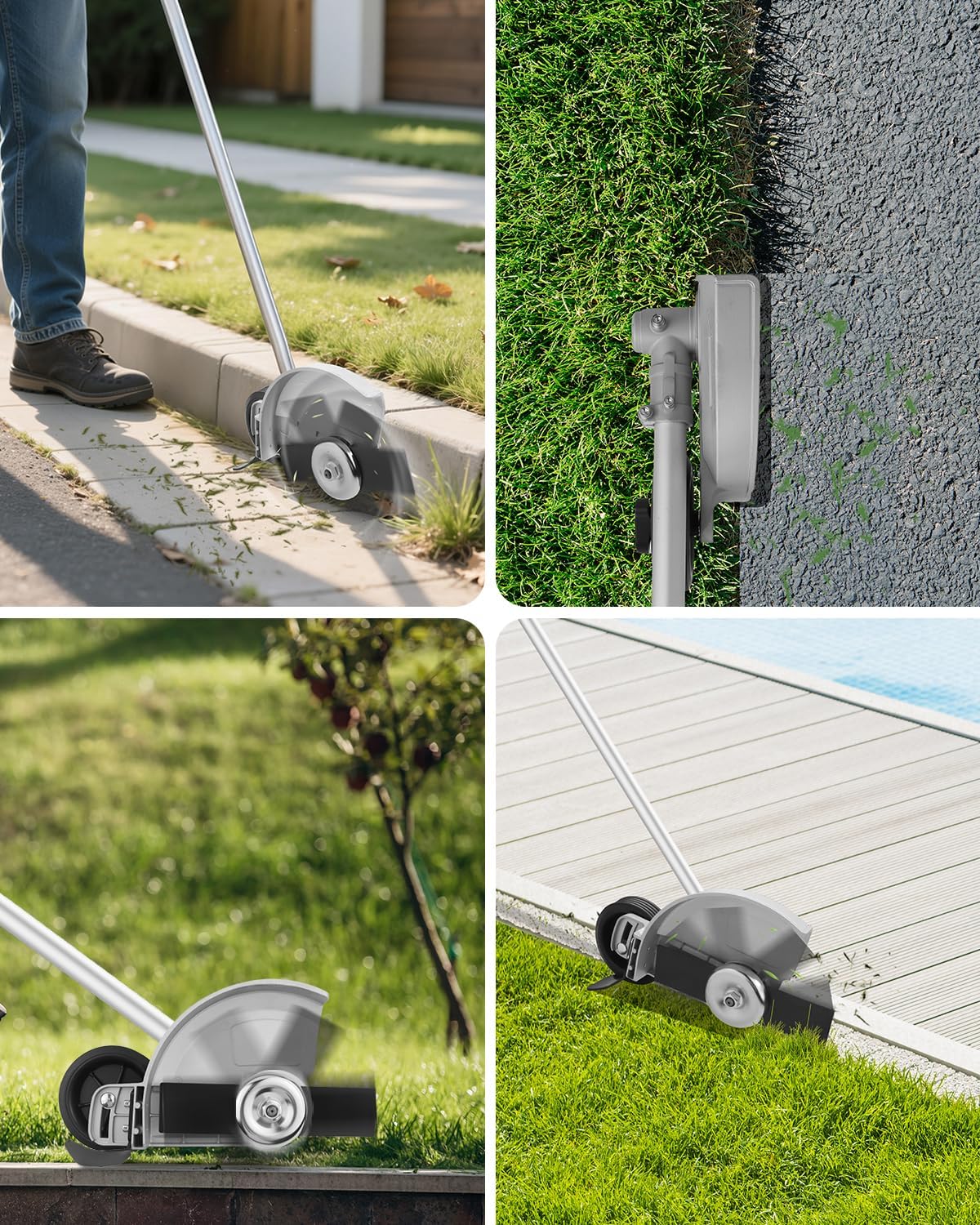 Upgraded Edger Attachment 9" 2T Cutting Blade Lawn Tool up to 2.2" Depth Adjustable Widely Compatible