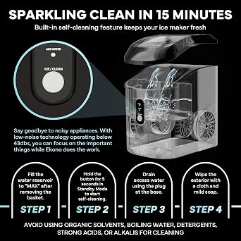 Nugget Ice Maker Countertop Sonic Ice Machine - 34 lbs/24H Pebble Ice Maker in 6-7 Min with Plastic Cup with Straw & Scoop - Countertop Ice Maker Nugget Ice for Home, Office, Bar, Party, Camping