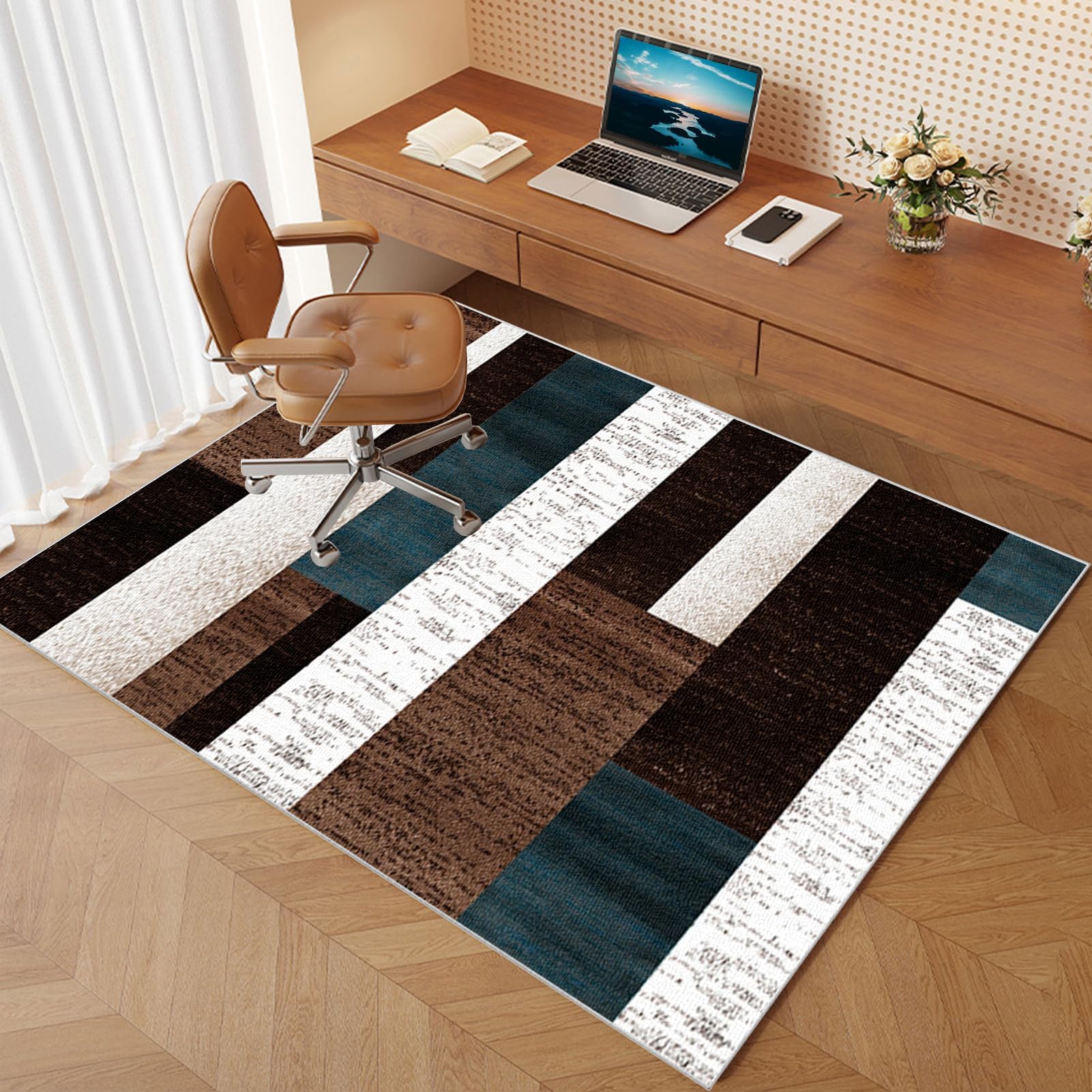 Chair Mat for Carpet Floors Rectangle Office Computer Floor Mat for Carpet Rolling Chairs Gaming Rug Home Large Anti-Slip Floor Protectors Mat Large Protectors floors Gaming Chair Mat 60 x 70 cm โ image 1