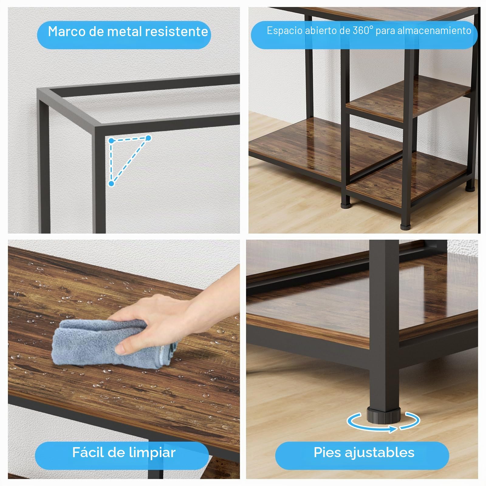 VyGrow Soporte de acuario de 40 galones, soporte resistente para peceras de 93 x 47 x 80 cm, estantes de madera de acuario de pie de 330 kg de capacidad de carga para almacenar accesorios de rango de