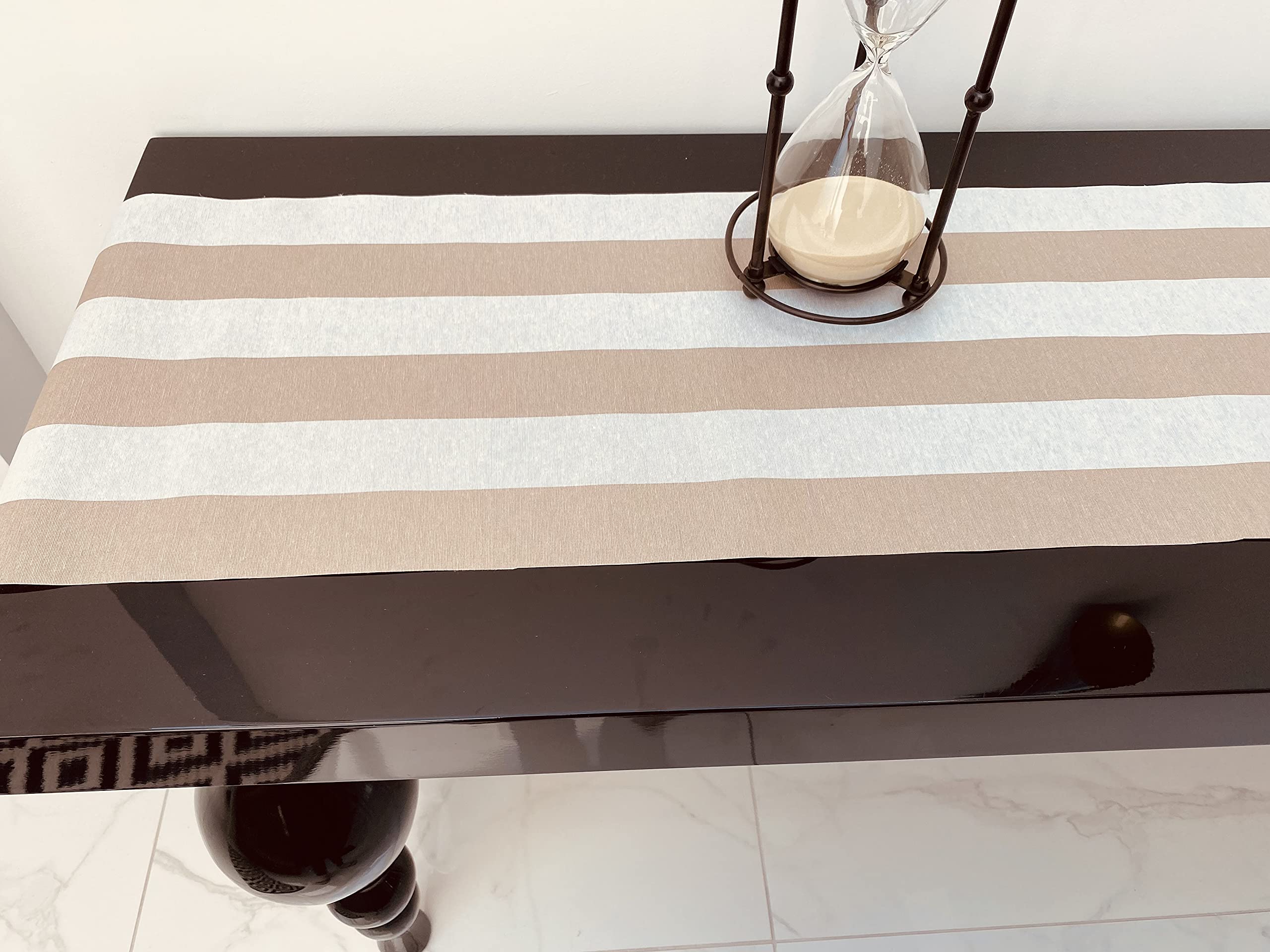 Chemin de table en téflon de qualité supérieure motif rayé chic