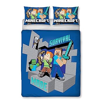 Character World Minecraft Survive Double Duvet Cover