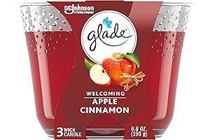 Glade Candle Apple Cinnamon: An Inviting Fragrance Infused with Essential Oils