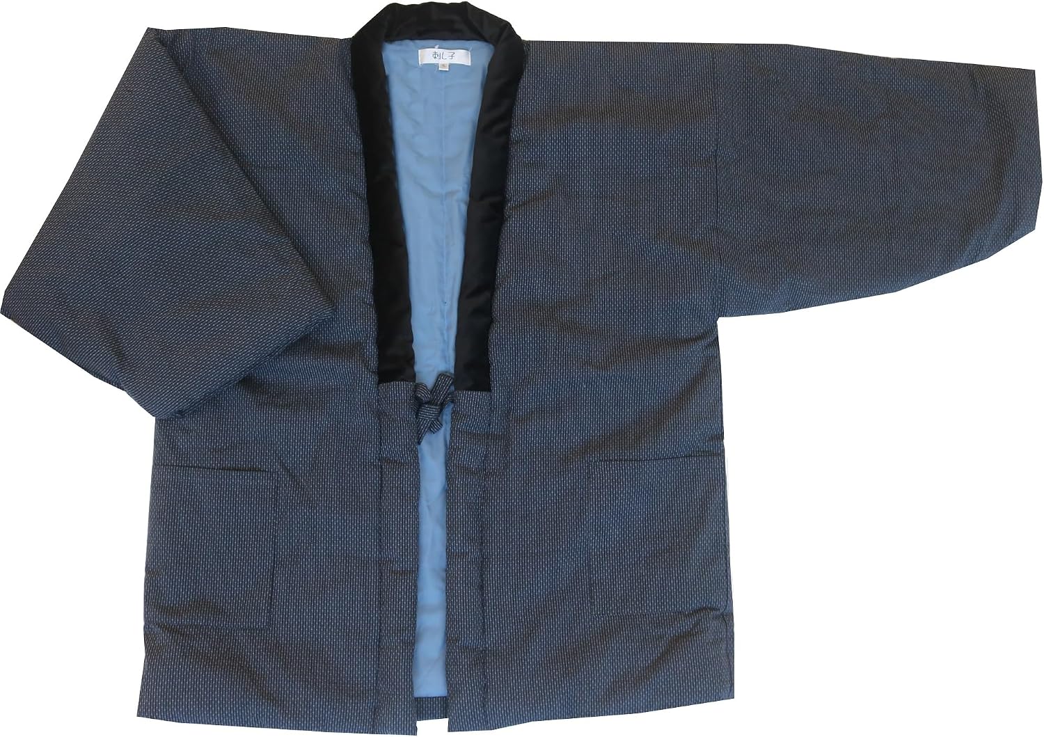 Amazon | [SURUGAJINOSAMUEYA] 本刺し子 半纏 ぽんちょ 紳士半纏