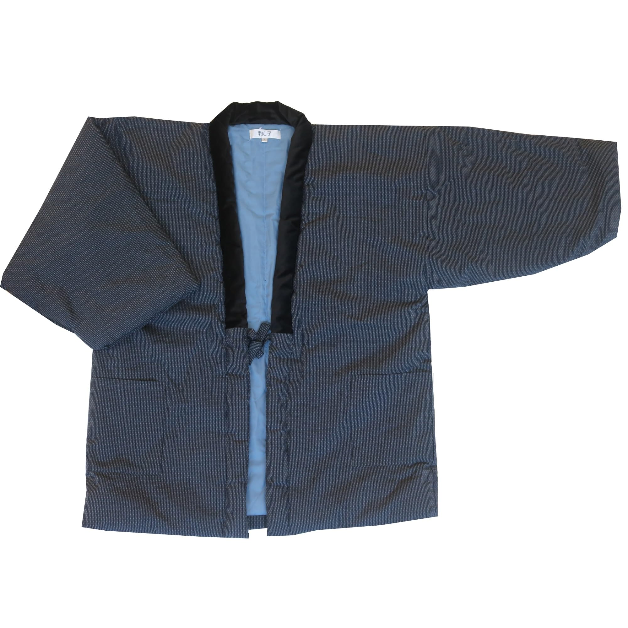 Amazon | [SURUGAJINOSAMUEYA] 本刺し子 半纏 ぽんちょ 紳士半纏