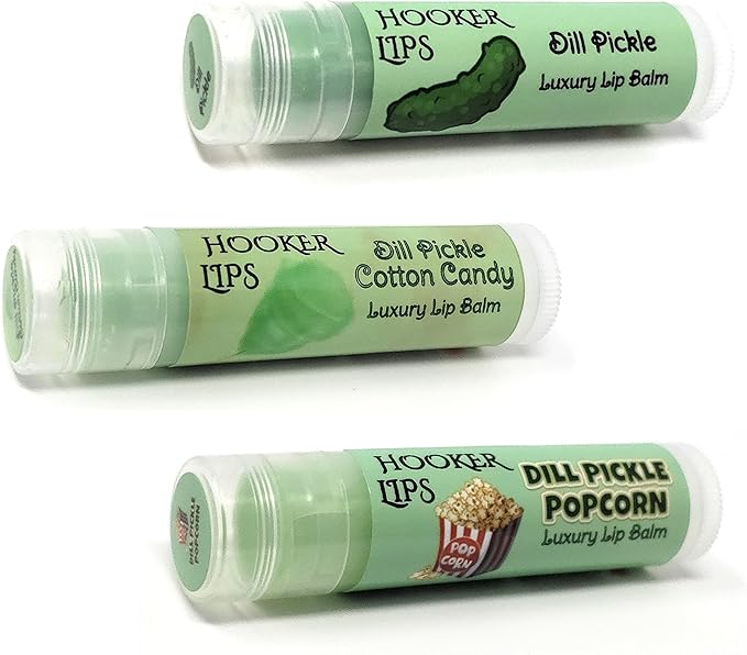 Hooker Lips Luxury Lip Balm Dill Pickle, Dill Pickle Cotton Candy