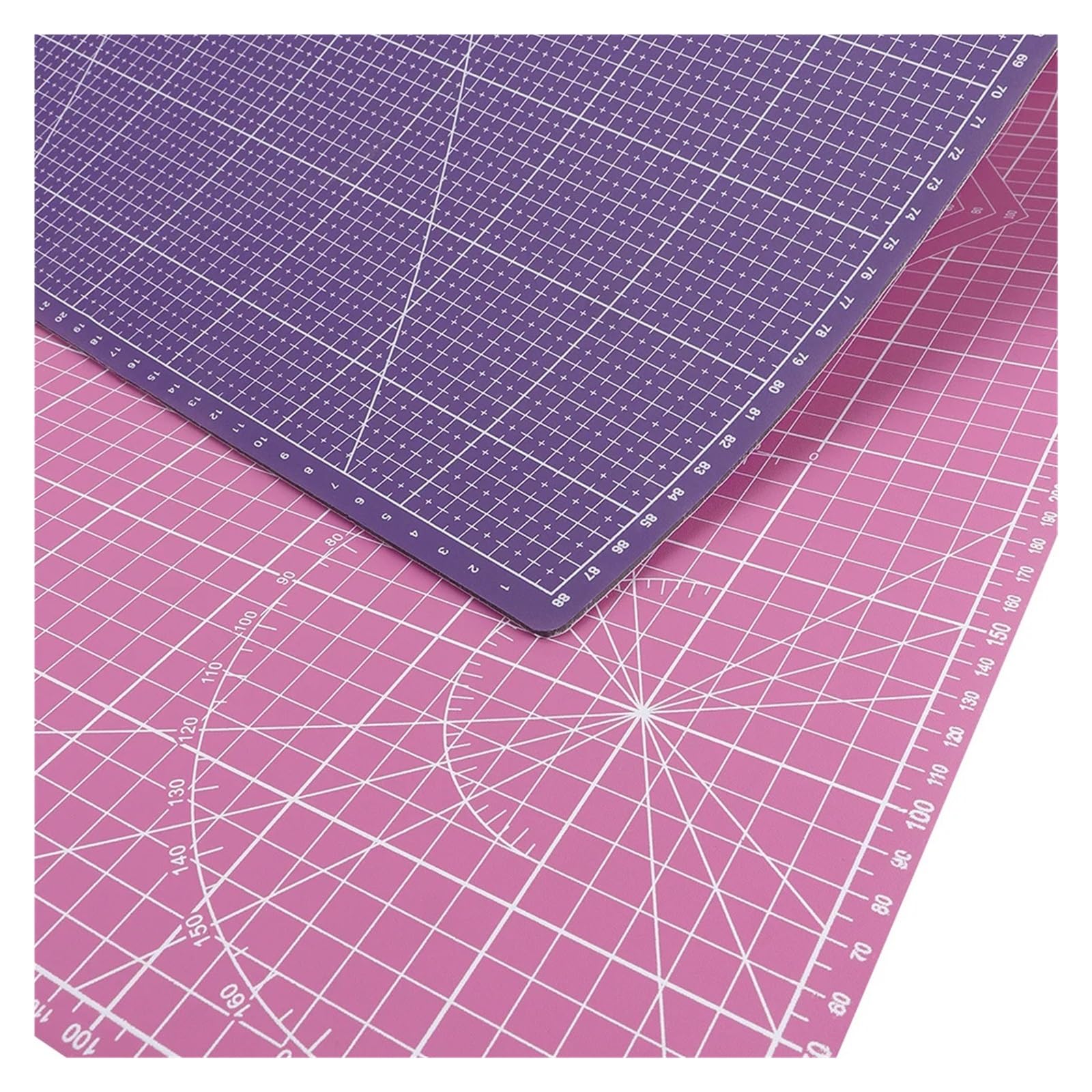 Costura Autoregenerativa Tapete de corte de PVC autocurativo de doble cara, A1 (púrpura + rosa), Ideal for corte de cuero, tallado, manualidades de papel y arcilla, 1 ud.